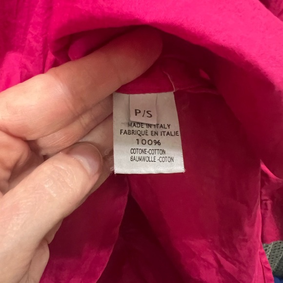 A Shirt Thing Josephine Blouse Fuschia Pink Petite Small Made in Italy - Picture 6 of 10